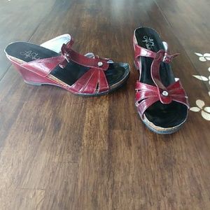Ruby red sandals